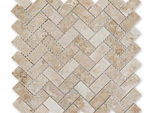 Crema Cappuccino Herringbone 1 X 2 Polished